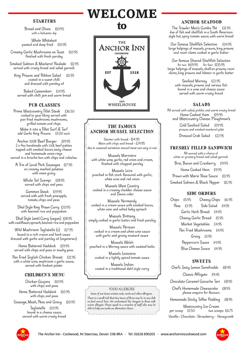 Our menu preview